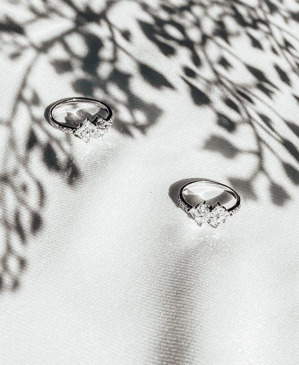 טבעת כסף 925 דיאנה בשילוב זרקונים